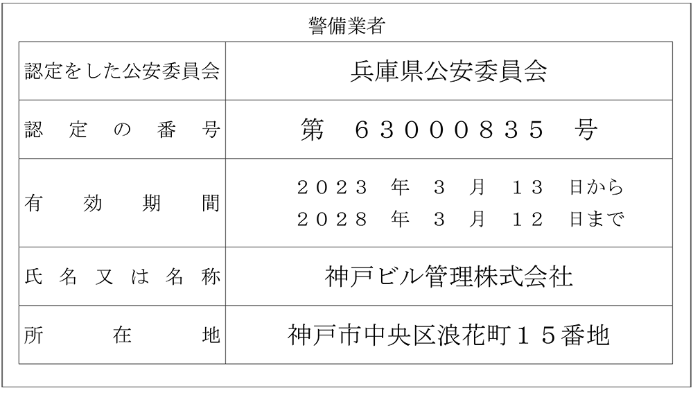 認定書